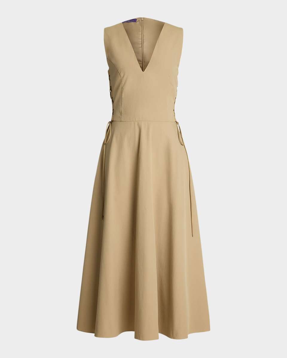 Renna Cotton Gabardine Day Dress
